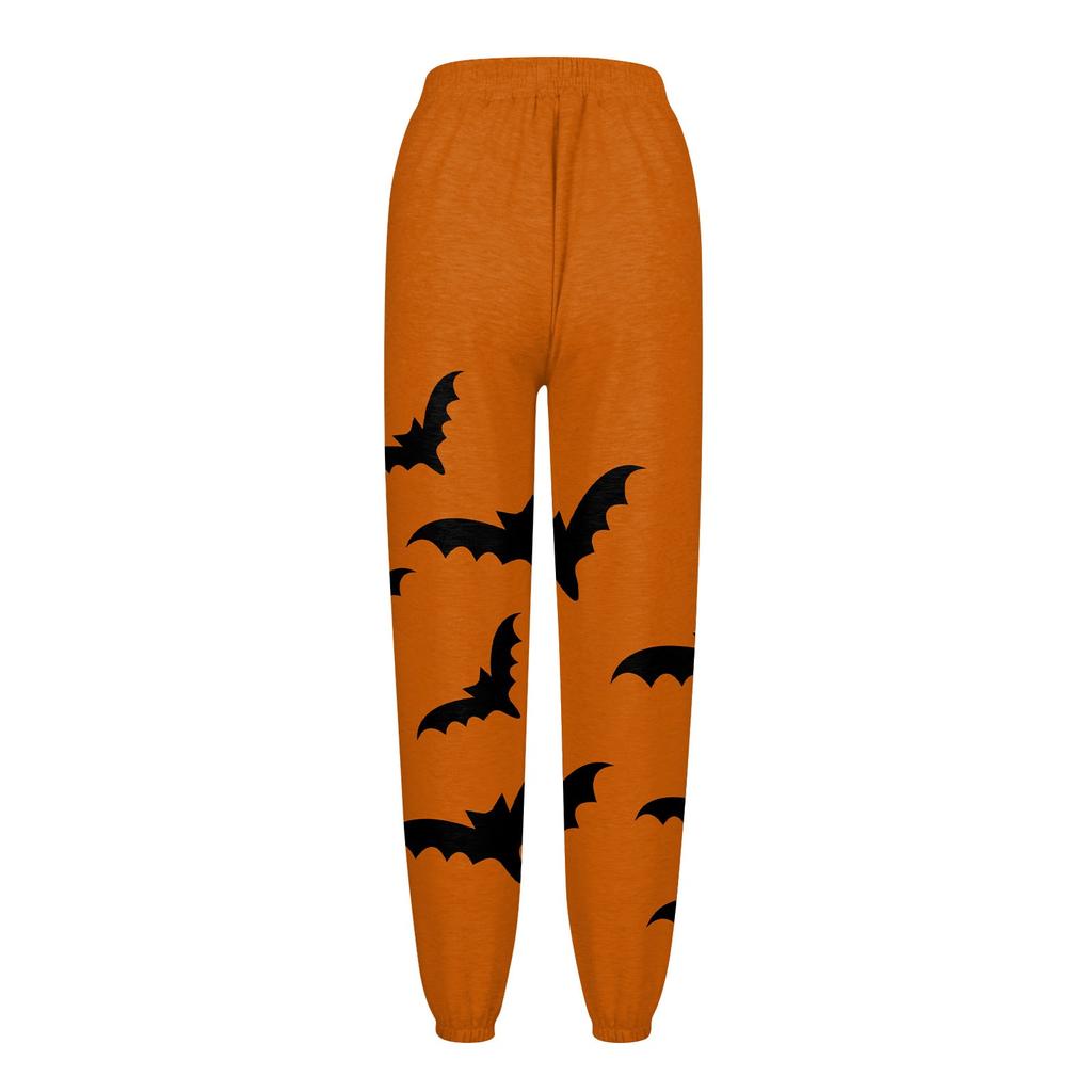 Women's Casual Pants Print High Waist Drawstring Sweatpants With Pockets