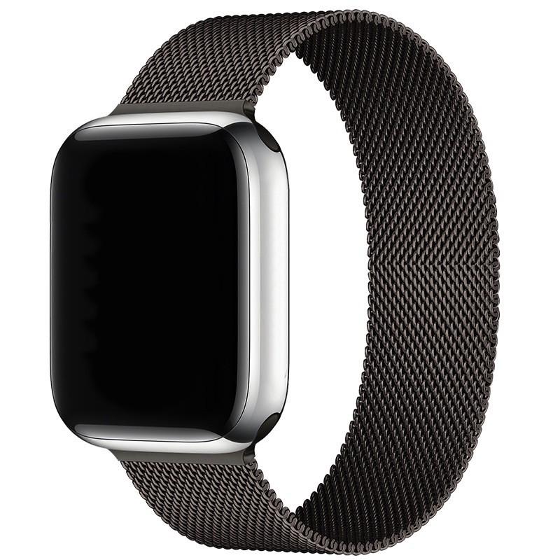 Совместим с Apple Watch S10 Магнитный стальной миланский ремешок для iWatch 5-9 SE.