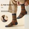 5 пар мужских новых осенне-зимних ветрозащитных носков средней длины в стиле ретро National