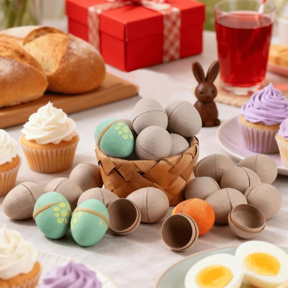 Adorable Easter Paper Eggs Blank Paper Pulp Egg Happy Easter Decor DIY Easter Eggs  Party Favors