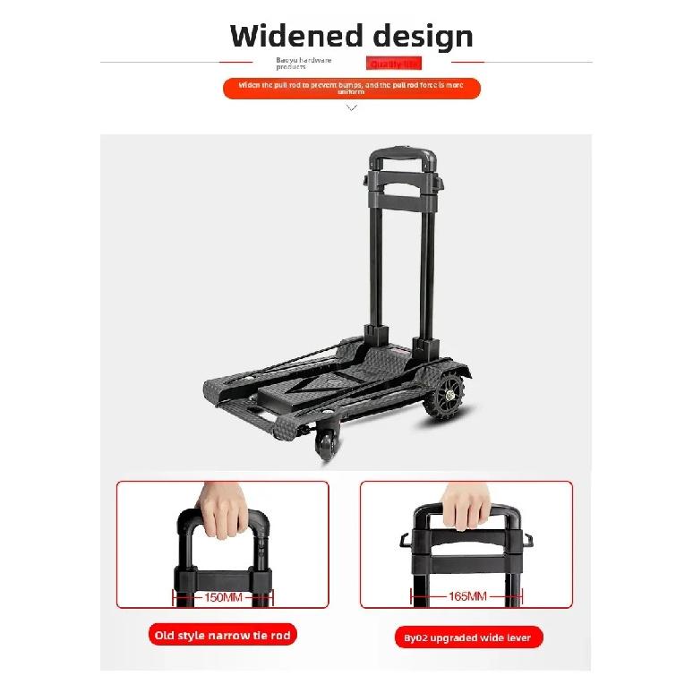 Folding luggage cart, trolley, trolley, flatbed truck, trailer, trolley goods shopping, truck four wheels Durable
