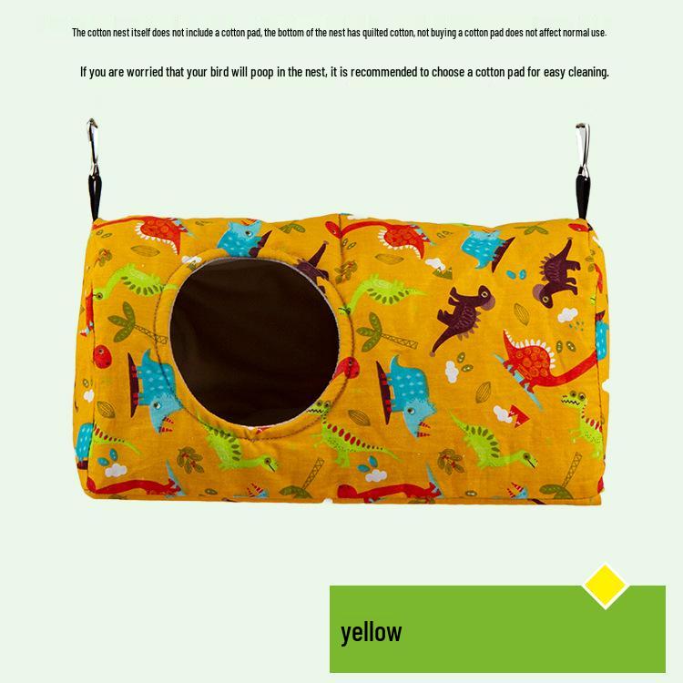 Уютное осенне-зимнее гнездо для попугая: Утолщенный цилиндрический домик-гнездовье для корелл и пионовых птиц