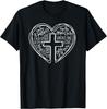 Easter Christian Heart Shirt Jesus is Love Word Heart Cross T-Shirt