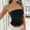 European and American Sexy Solid Backless Tube Top Top Women's Vest Outer Wear Wrap-around Summer Tube Top
