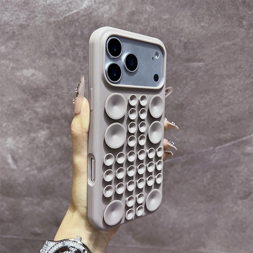 Противоударный силиконовый чехол для телефона с круглой присоской для iPhone 17 Pro Max 16Pro 15 14 Чехол с сильной адсорбцией воздуха и множеством функций