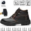 Leather Safety Shoes For Men Waterproof Work Anti-Scalding Industrial Shoes Anti-Smash Anti-Puncture Composite Steel Toe Shoes
