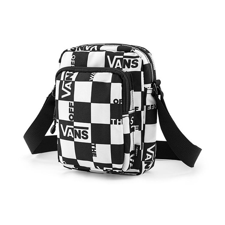 Vans Клетчатая Полиэстеровая Сумка Через Плечо Унисекс Сумки Черно-Белая VN0A54I5ZT6