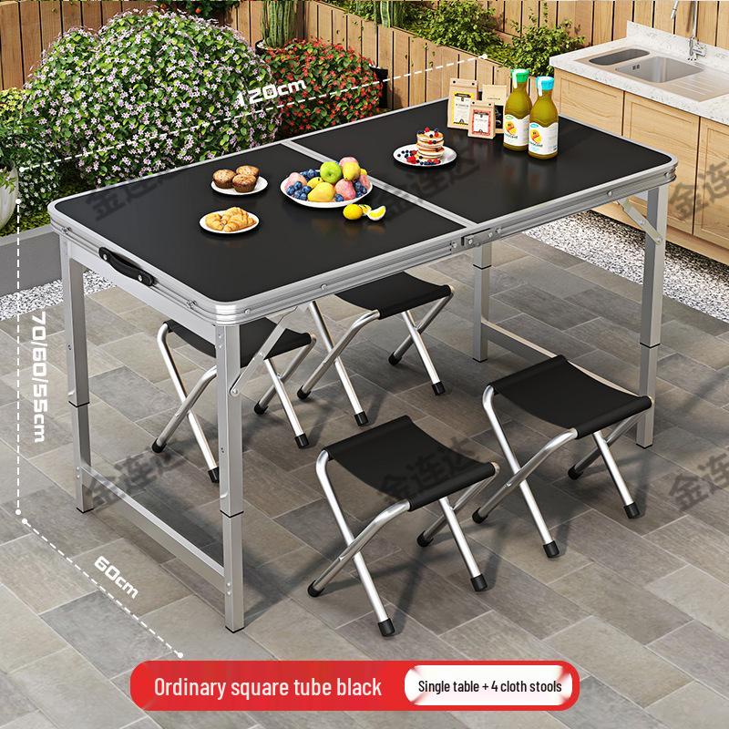 Портативный алюминиевый складной стол для обедов на открытом воздухе и рыночных прилавков - Регулируемый и компактный