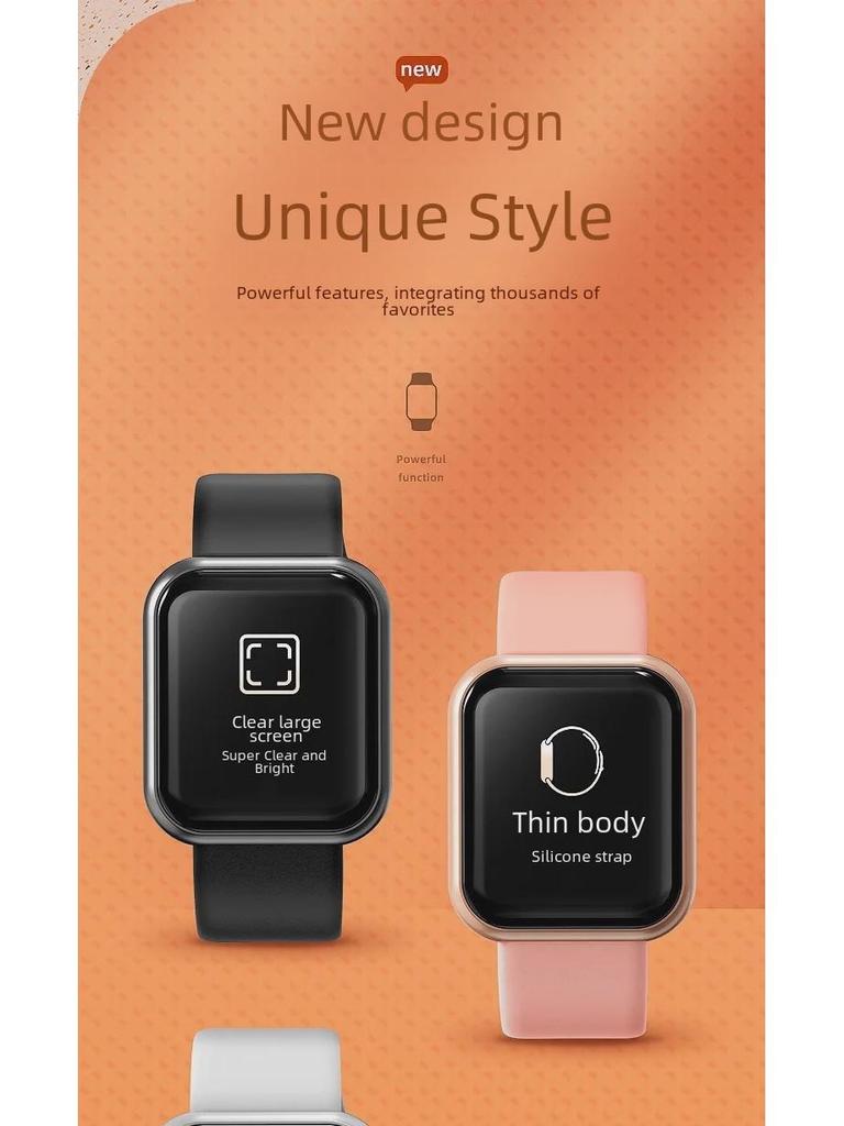 Умные часы D20s: Функции звонков/музыки, спортивный браслет, Bluetooth, счетчик шагов, монитор сердечного ритма и артериального давления.