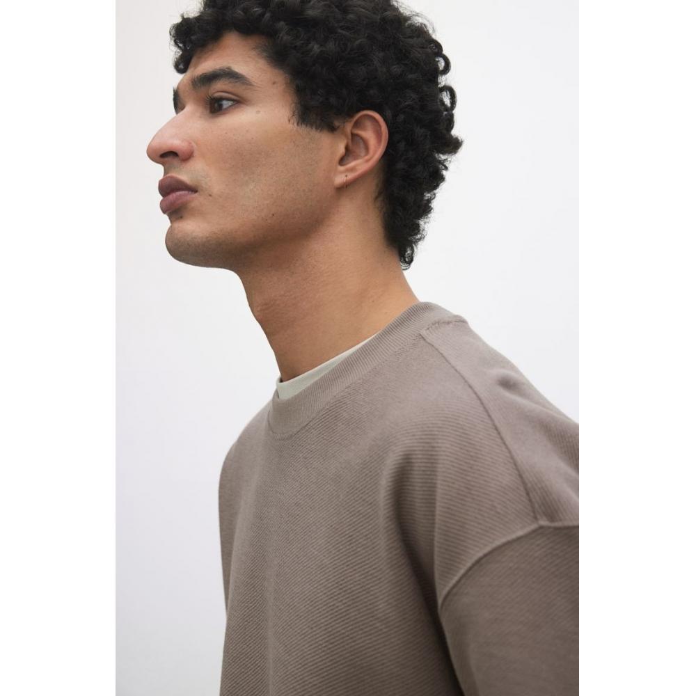 Рубашка HMT свободного покроя, темно-бежевого цвета