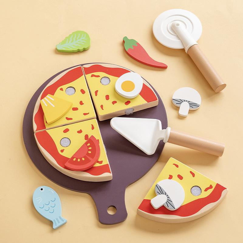 Children'S Play House Royal Pizza Cecile Set Kitchen Simulation Birthday Gift Early Education Wooden Toys
