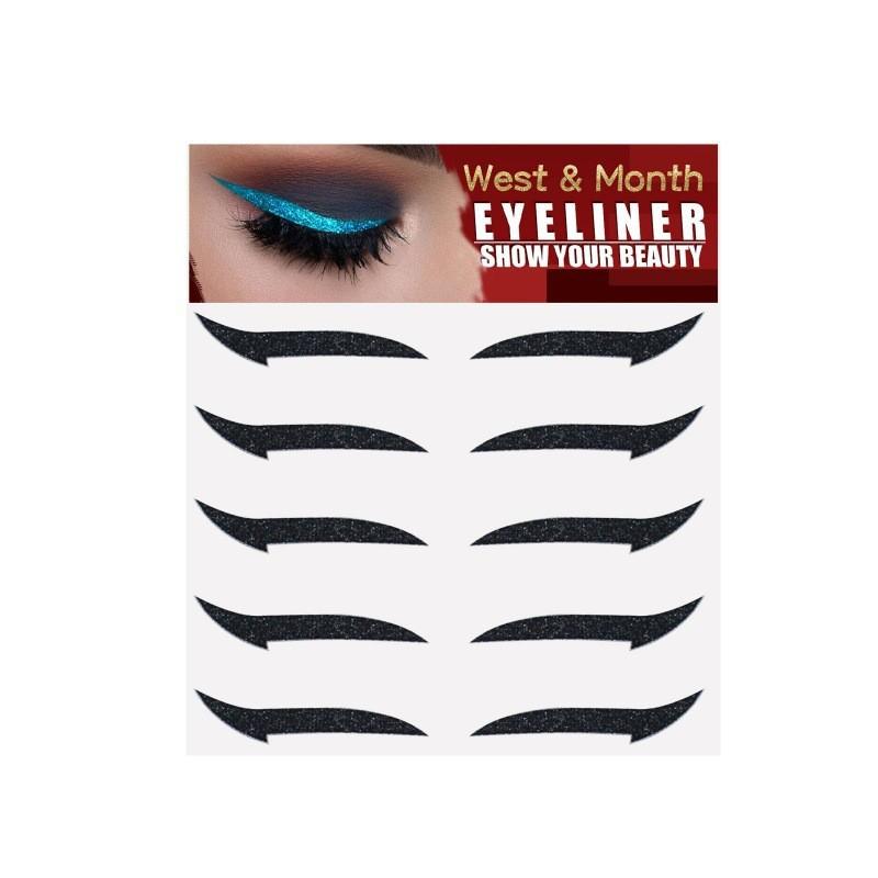 West Month Self Adhesive Eye Shadow Stickers Five Pair Set For Stunning Party Makeup