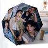 1 шт. Автоматический зонт CORTIS K pop с открыванием/закрыванием Компактный дорожный зонт, 8 спиц, прочный, идеально подходит для женщин и мужчин a0923160