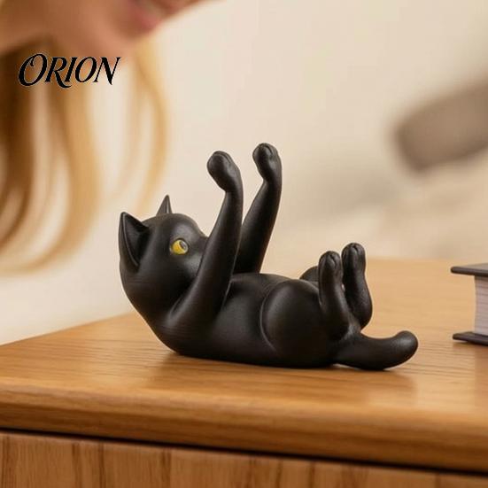 Милый котенок, док-станция для телефона, забавный держатель-кошка, 3D-печатная подставка для смартфона в виде животного для горизонтального и вертикального стола, декоративное черное крепление для планшета, дом
