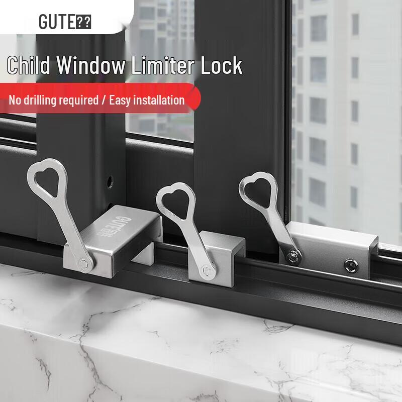 GUTE Stainless Steel Window Safety Lock & Limiter