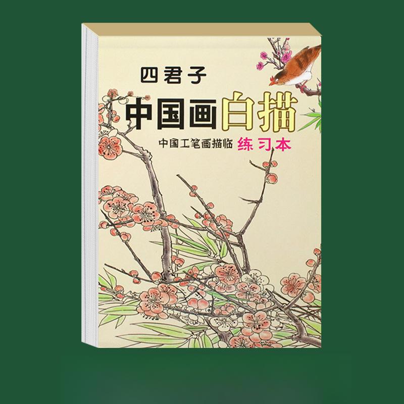 Набор копировальных книг по традиционной китайской живописи для детей: Пошаговое рисование линий с использованием древних стихов и культурного искусства
