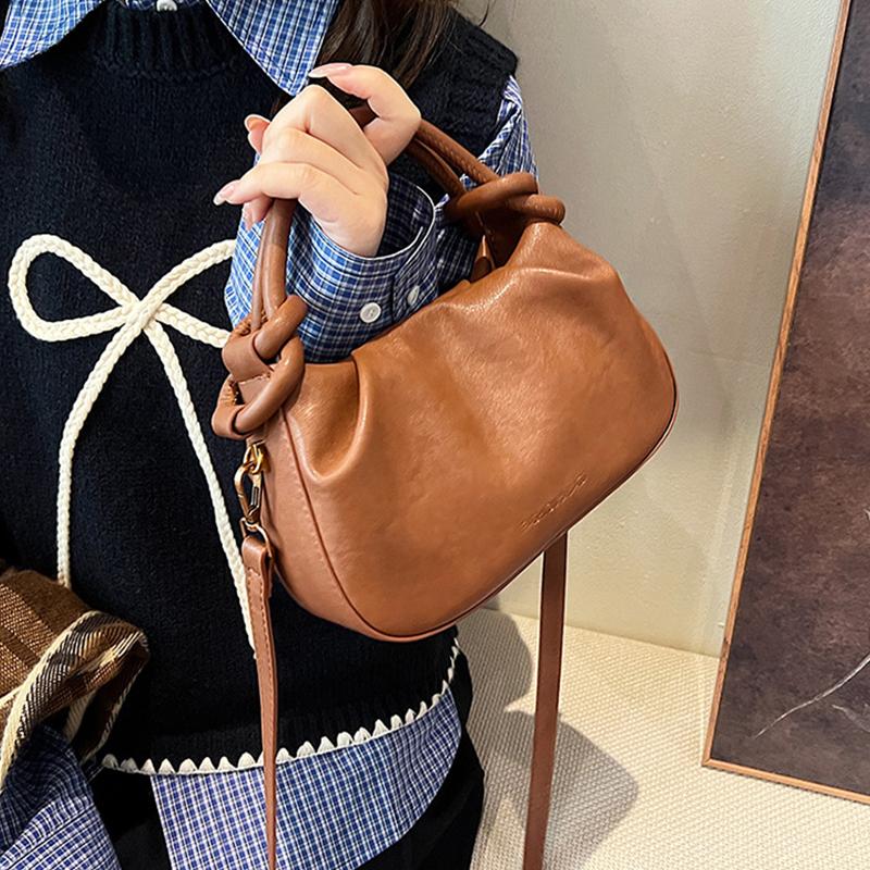 Handheld Fashionable Solid Color Women's Crossbody Bag New Simple Casual Shoulder Bag High-End Handbag KTY