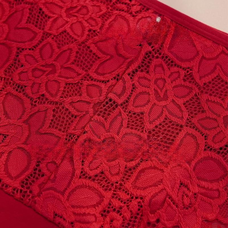 Women's Large Size Lace Briefs High Elastic Seamless Panties XL-4XL Women's Underwear