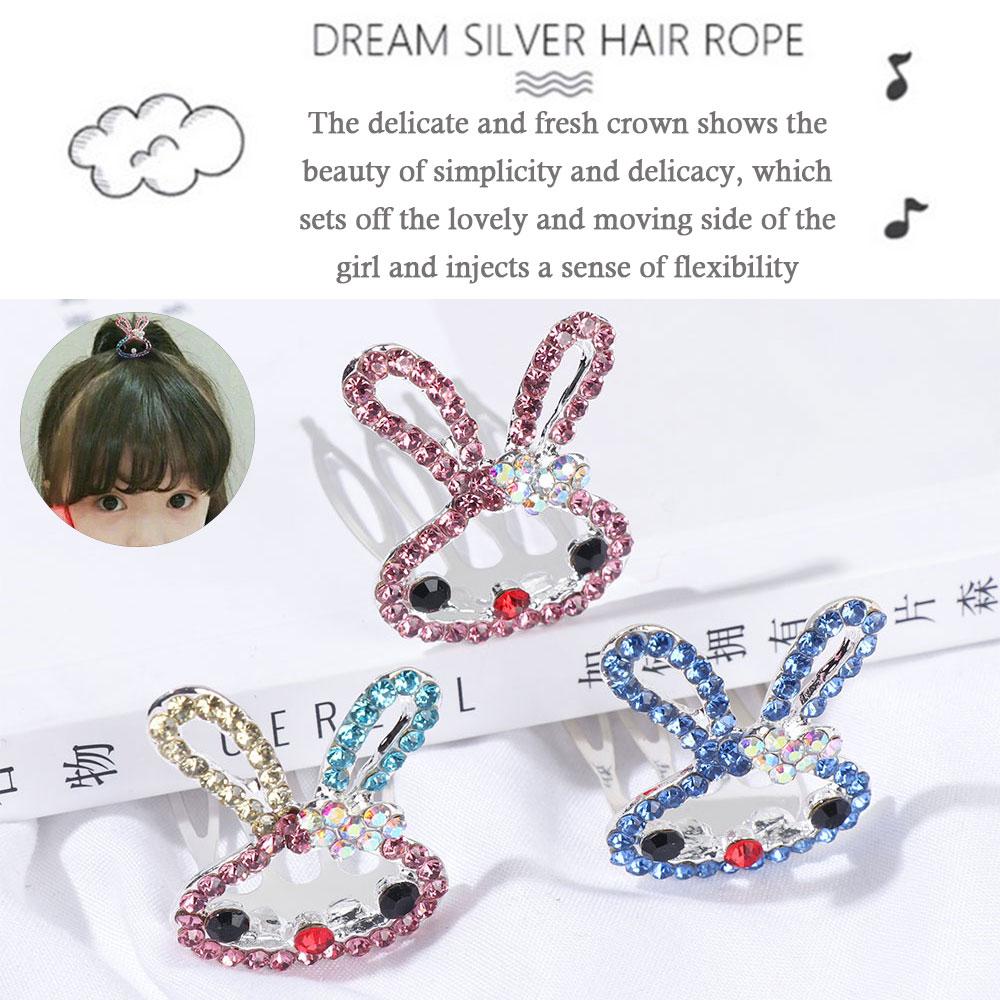 Birthday Present Princess Crystal Crown Comb Rabbit Children's Headwear Hairpin