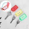 10pcs Plastic Key Tags With Flap Label Window Strong Split Ring For Diy Id Keychain Luggage Backpack Car Keys Identification Tag