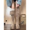 Thick-soled Boots Women's 2025 New Autumn and Winter But Knee Suede Boots Women's Thin Tall Knight Boots