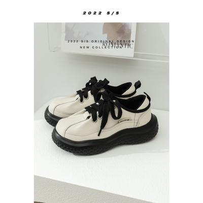 Уродливые милые туфли на толстой подошве в студенческом стиле, женские весенние новые универсальные повседневные спортивные маленькие белые туфли, трендовые