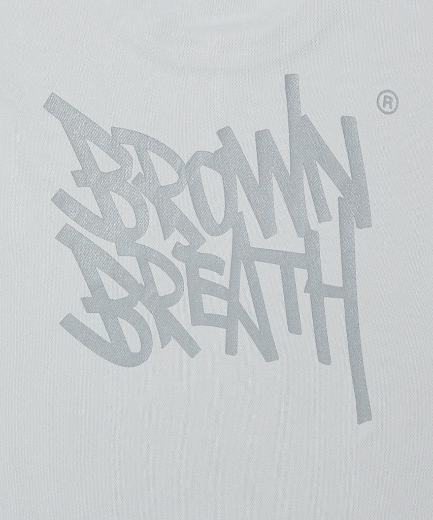 Сетчатая футболка BROWNBREATH со светоотражающим тегом - Серая