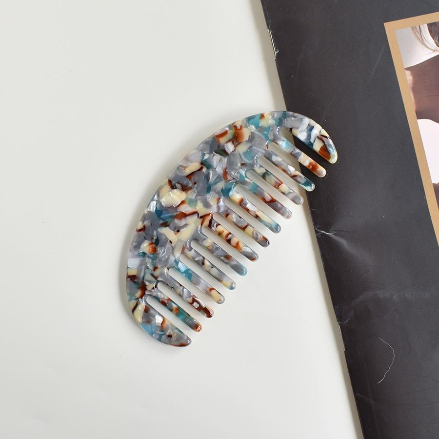 Popular Hair Combs In Europe and America, Hot-selling Acetic Acid Board Comb Anti-static Marble Pattern Hair Comb