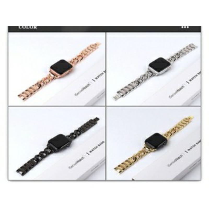 Женский металлический джинсовый ремешок для часов с цепочкой для Apple Watch 49 мм, 45 мм, 44 мм, 41 мм, 40 мм, ремешок для часов, ремешок из нержавеющей стали
