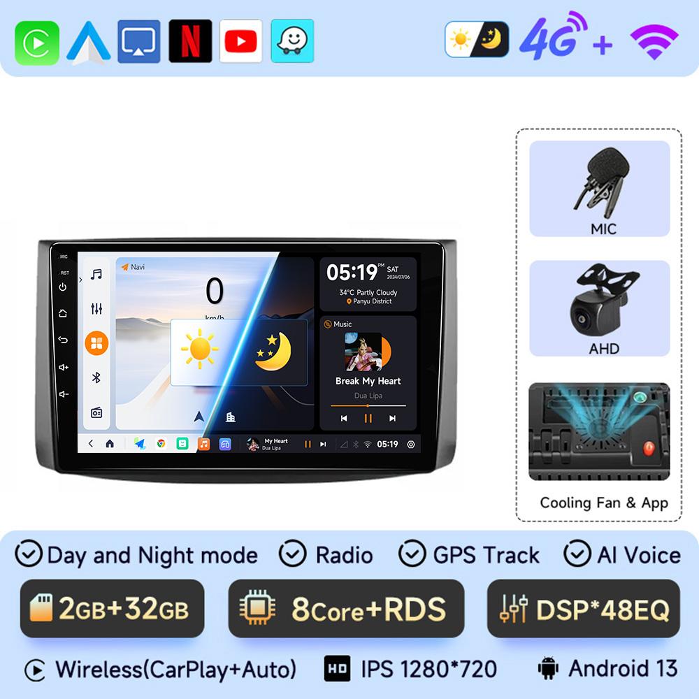 Car Android 13 Radio For Chevrolet Aveo T250 2006 - 2012 Nexia 1 2020 - 2022 Carplay Multimedia Video Player GPS No 2din DVD
