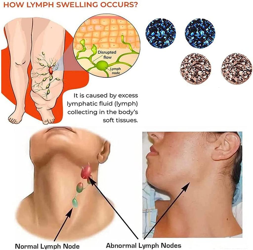 Магнитологические лимфвитационные германиевые серьги, непирсинговые серьги для акупрессуры, магнитные серьги-гвоздики для женщин и мужчин, магнитные серьги с кристаллами