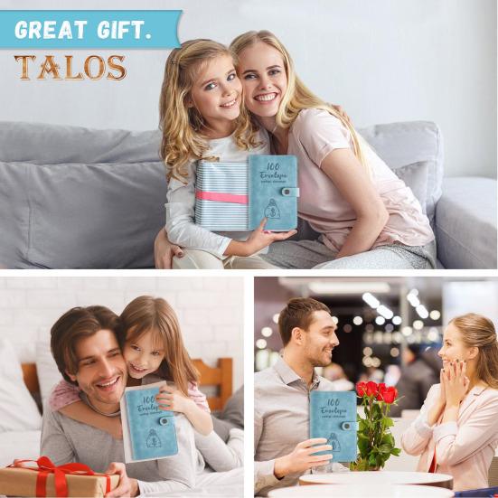 Бюджетная книга из мягкой искусственной кожи формата А6 с сумкой на молнии, счетчик расходов на 100 дней, хранилище для монет, карточек, планировщик для экономии денег