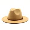 Men'S And Women'S White Woolen Top Hat Fashion Jazz Hat Felt Hat