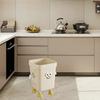 Household Waste Bin Cartoon Trash Can with Eyes Hands Legs 7L/12L/16L Cute No Lid Garbage Bin for Kitchen Bathroom Bedroom Office