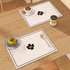 Dining Table Cushion High-Grade Light Luxury Heat Proof Mat Anti-Scald Western-Style Placemat Waterproof Oil-Proof Simple Modern Leather Placemat
