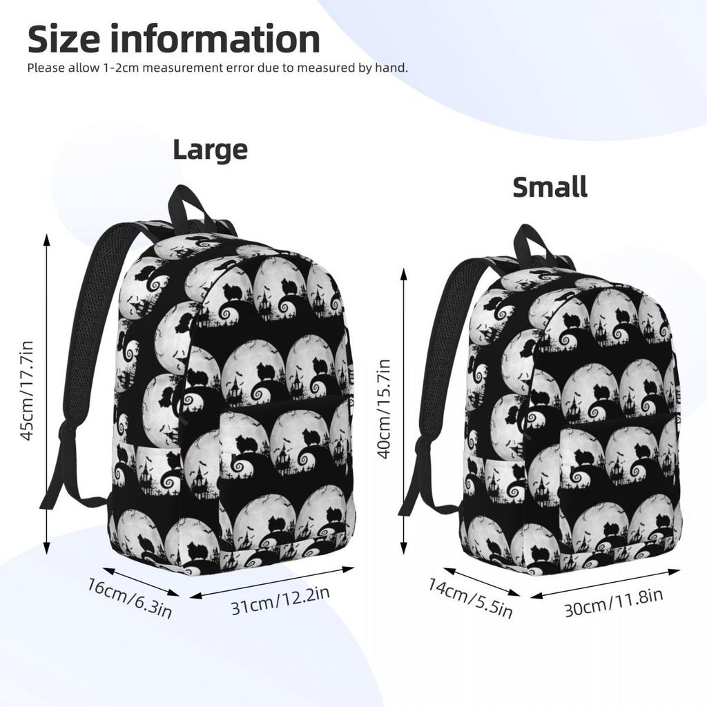 Шпиц и Луна Рюкзак на Хэллоуин Горячая Распродажа Daypack Большая Вместимость BookBag Школьная Сумка Наплечные Сумки для Мужчин Женщин