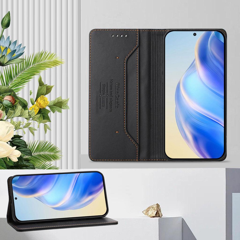 Роскошный магнитный чехол-кошелек из цельной кожи для телефона с подставкой-книжкой для iPhone 16, 15, Pro, Max, Samsung S25, Redmi 14C, Moto E15, Oppo A60, держатель для карт, откидная крышка