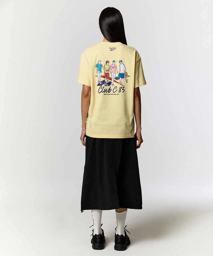 REEBOK Club C 40Th Anniversary Graphic T-Shirt - Butter