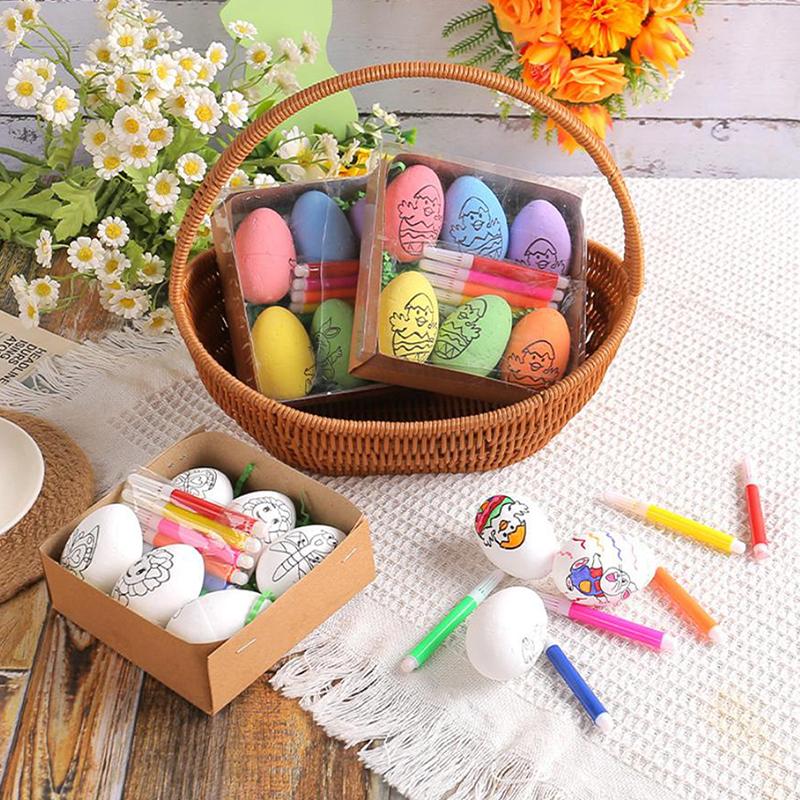NEW Easter DIY Hand-painted Eggs Cartoon Bunny Painting Eggs Kit Children's Handmade Gifts Easter Decoration