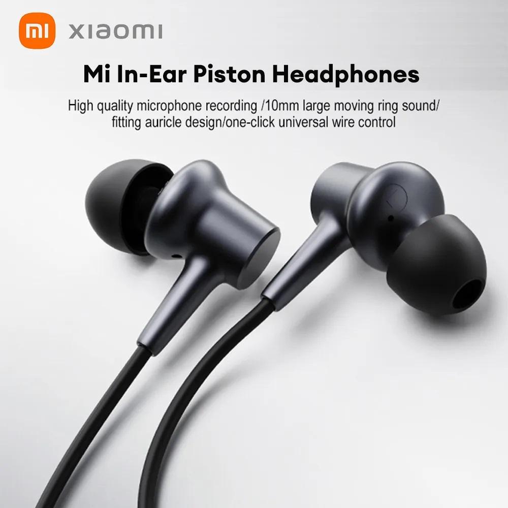 Xiaomi Наушники-вкладыши с поршневыми наушниками, проводные спортивные наушники-вкладыши 3,5 мм с микрофоном и гарнитурой