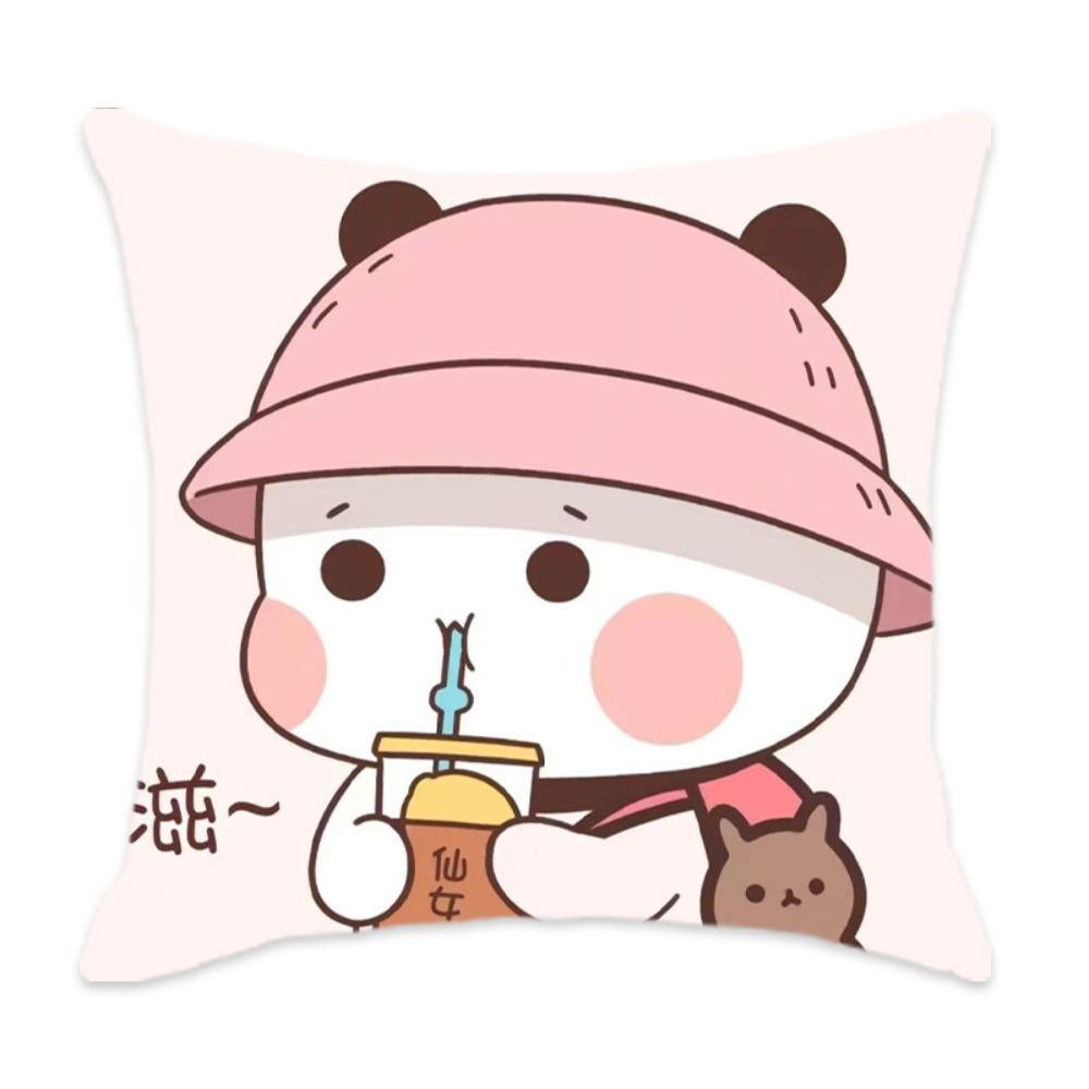 45x45cm Bubu Dudu Pillow Cover Microfiber Soft Anime Throw Pillow Case Comfortable Washed Material Pillow Shell Sofa