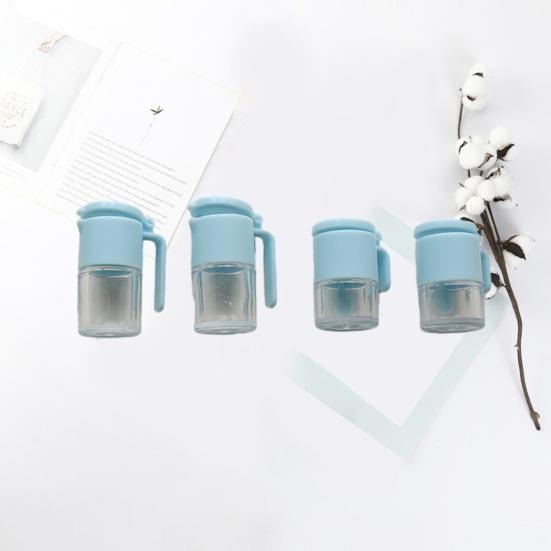 4 шт. Банка для масла для кукольного домика с открывающейся крышкой, прозрачная 1:6 миниатюрных масленок, модель игрового домика, кухонная игрушка, реквизит для фотосессии