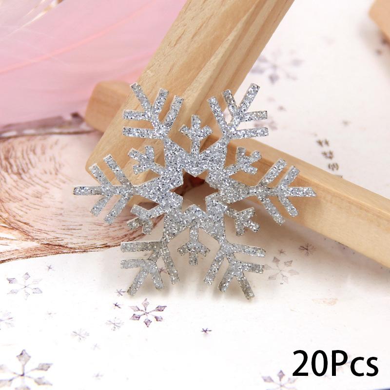 Christmas Snowflake Ornaments Blue Xmas Decoration Christmas Tree Pendent DIY Craft Home Decoration