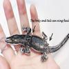 Rhinestone Crocodile Brooch Vintage Animal Pins Jewelry Ladies Party Accessories