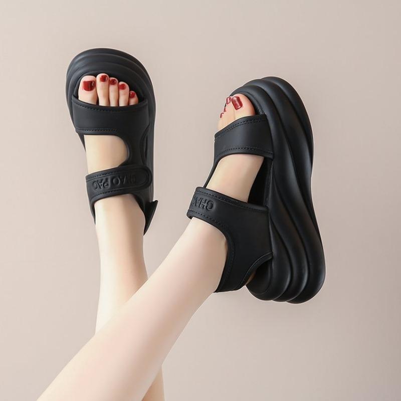 Женские босоножки лето 2024 мода женские туфли на платформе квадратный каблук открытый носок римский дизайн сексуальные туфли женские женские босоножки