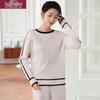 Yu Zhaolin Women's Long Sleeve Crew Neck Knit Pullover