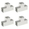 Day and Night - Day and Night T Post Connectors 4 Pcs Galvanized Metal 101x101 Mm