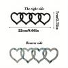 3D Heart Logo Rear Trunk Emblem, ABS Car Badge Decal Sticker 3D Heart Shape Logo Rear Trunk Tail Label Badge Car Replacement