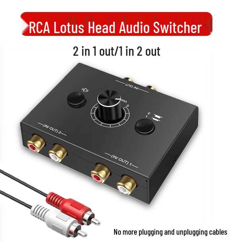 RCA 4-in 1-out Hi-Fi Lossless Stereo Audio Switcher Adapter