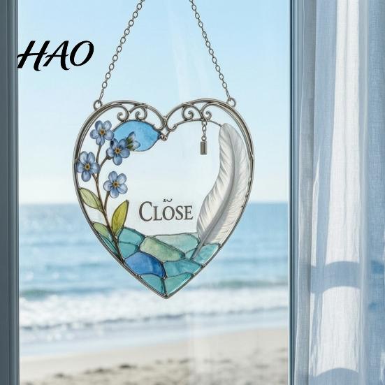 Exquisite Crystal Effect Ornament Sea Glass Style Acrylic Suncatcher, Colorful Light Catching Hanging Ornament, Decorative Creative Gift for
